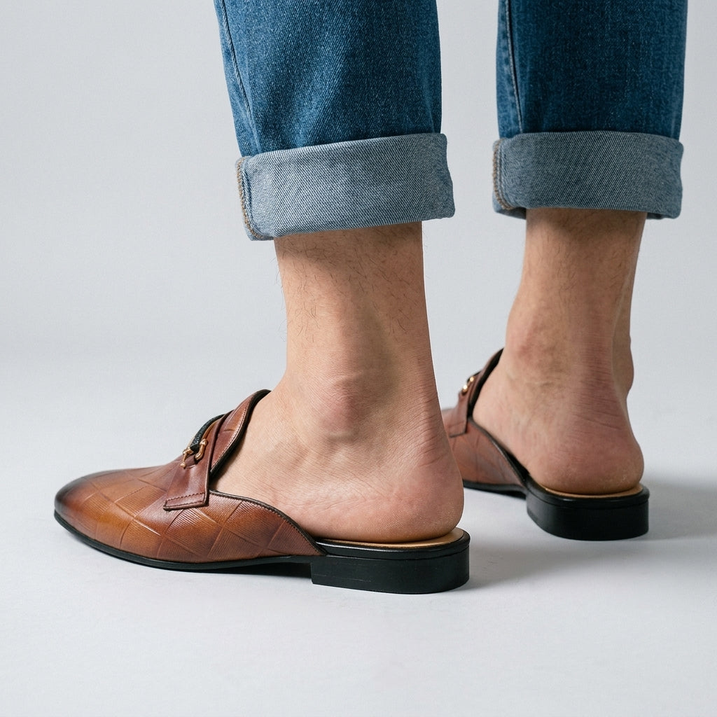 Giancarlo Genuine Leather Mule