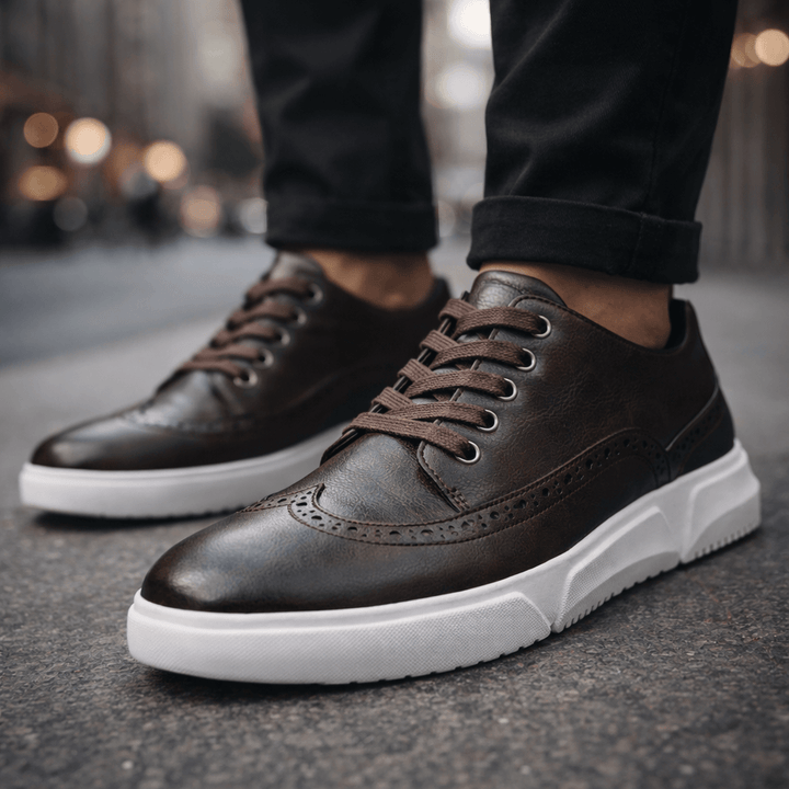 Hutton Heritage Leather Trainers