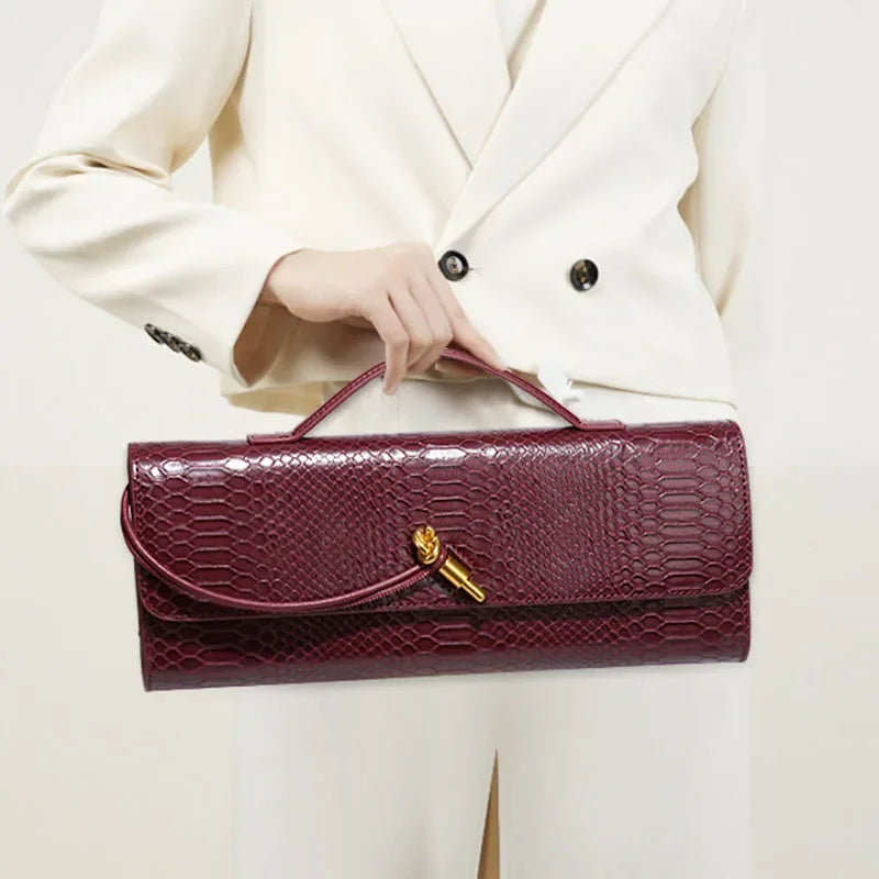 Sammi Snake Print Clutch