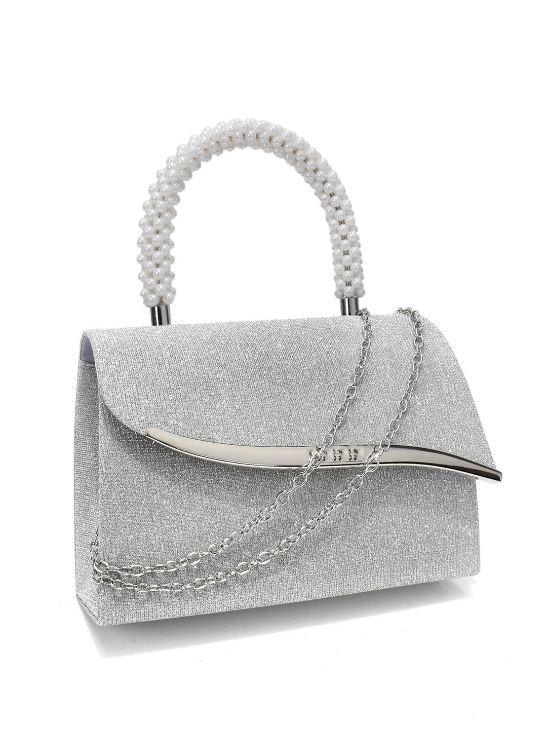 Ava Sequin Pearl Clutch
