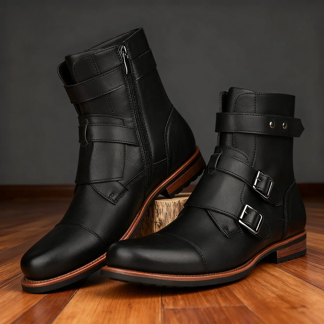 Dashiell | Mens Fall Strap Moto Boots