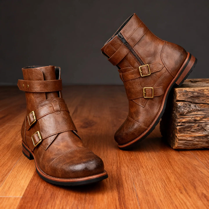 Dashiell | Mens Fall Strap Moto Boots