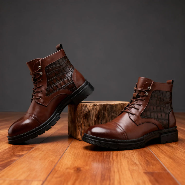 Ferris | Mens Fall Cap-Toe Ankle Boots