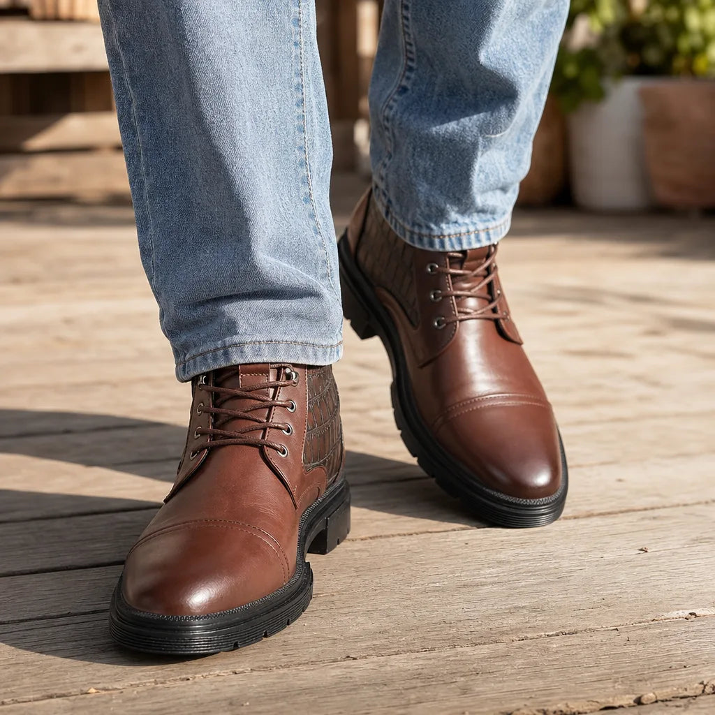 Ferris | Mens Fall Cap-Toe Ankle Boots