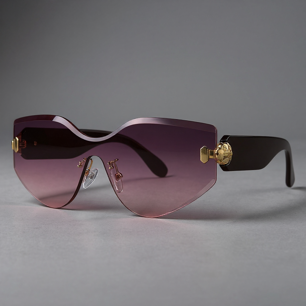 Bella Oversized Rimless Sunglasses