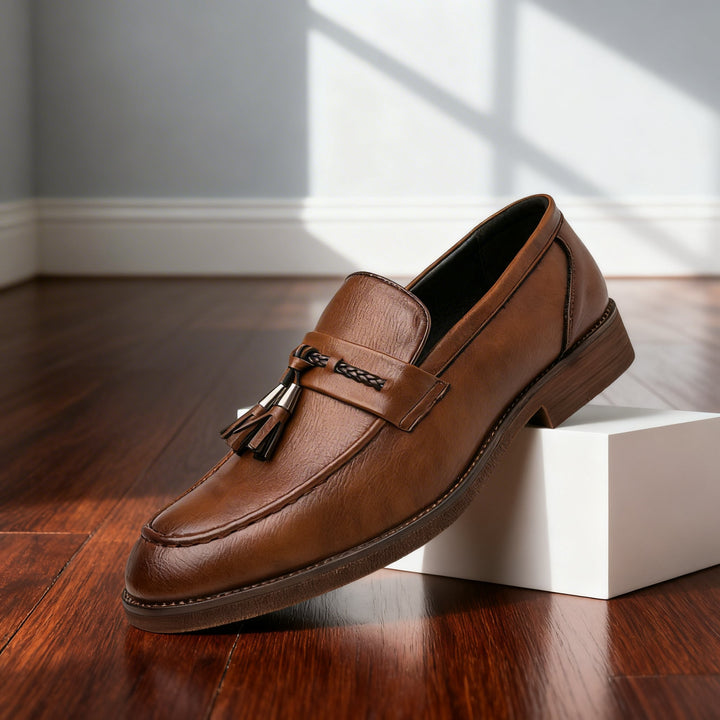 Carlson Tassel Leather Loafers