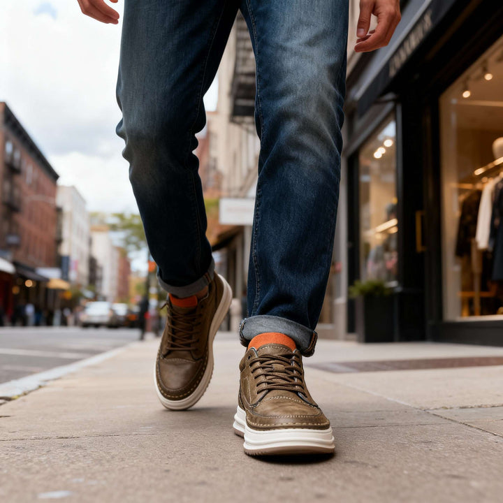 Zane Leather Trainers