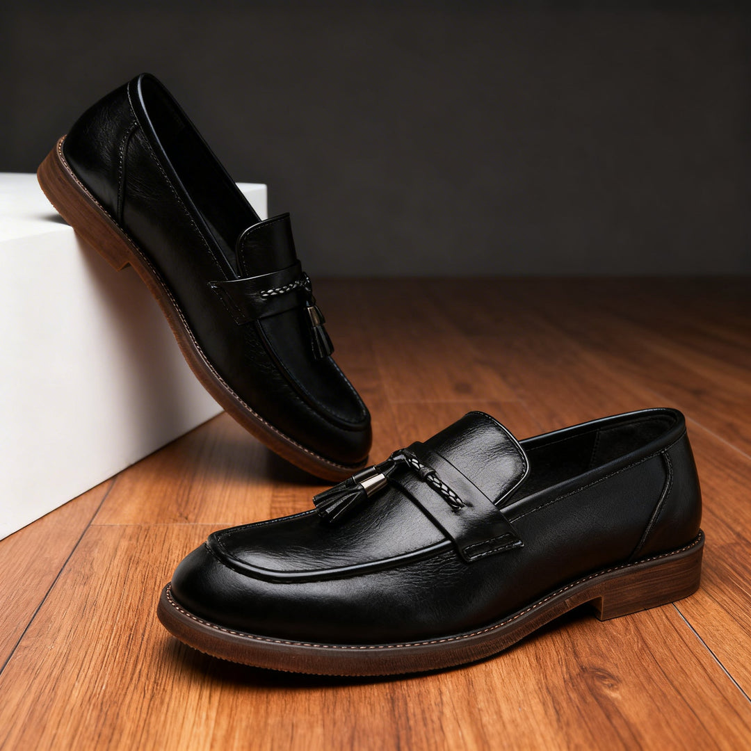 Carlson Tassel Leather Loafers