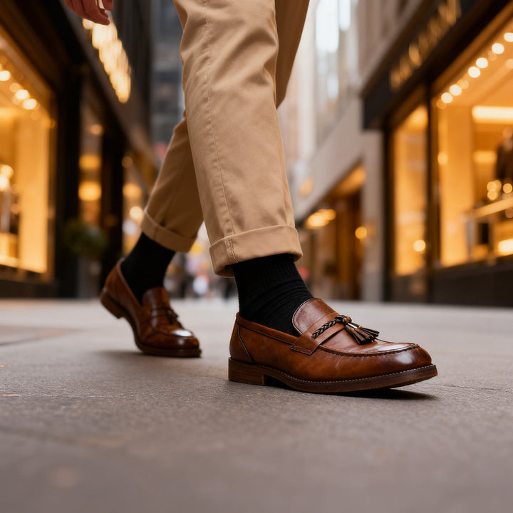 Carlson Tassel Leather Loafers