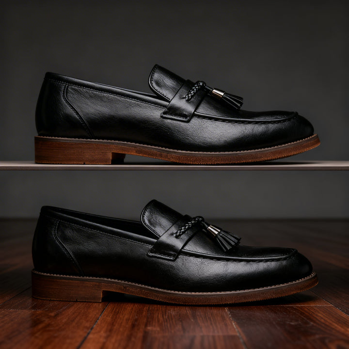 Carlson Tassel Leather Loafers