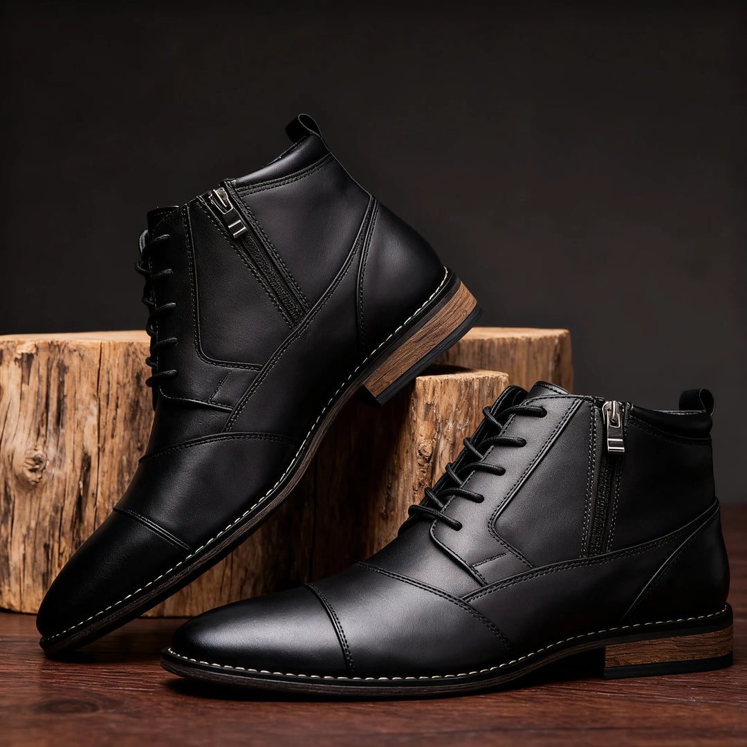 Sinclair Ankle Cap-Toe Derby Boots