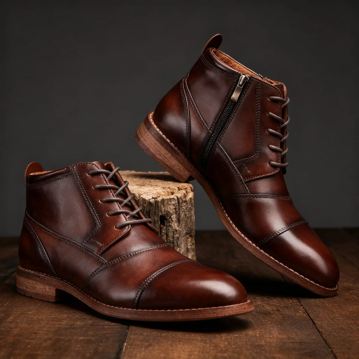 Sinclair Ankle Cap-Toe Derby Boots