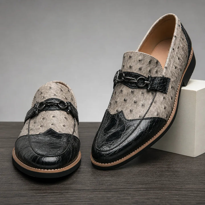 Sinclair Pointed Textured Loafers