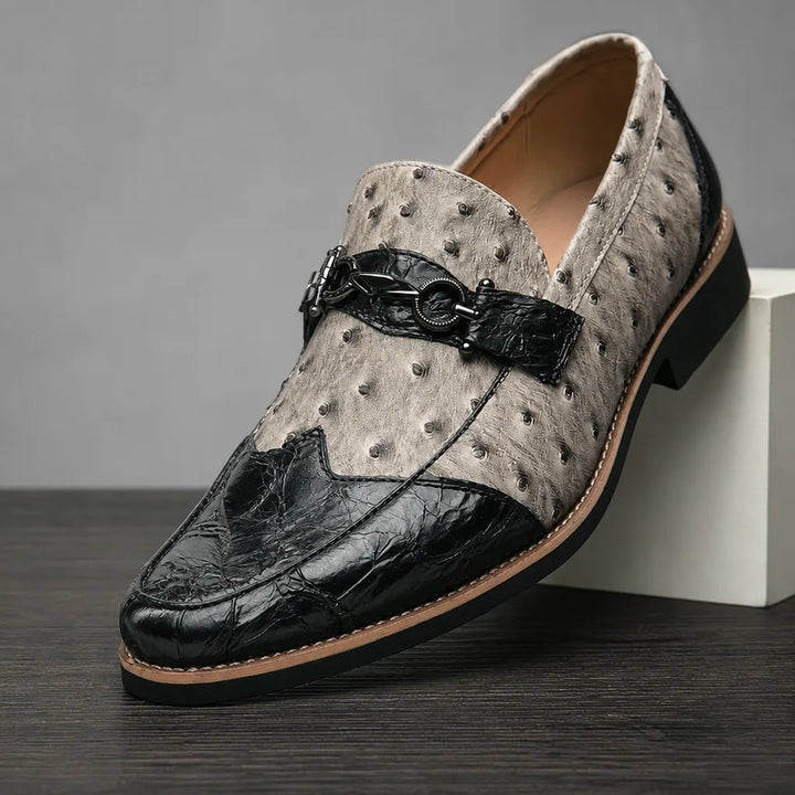 Sinclair Pointed Textured Loafers