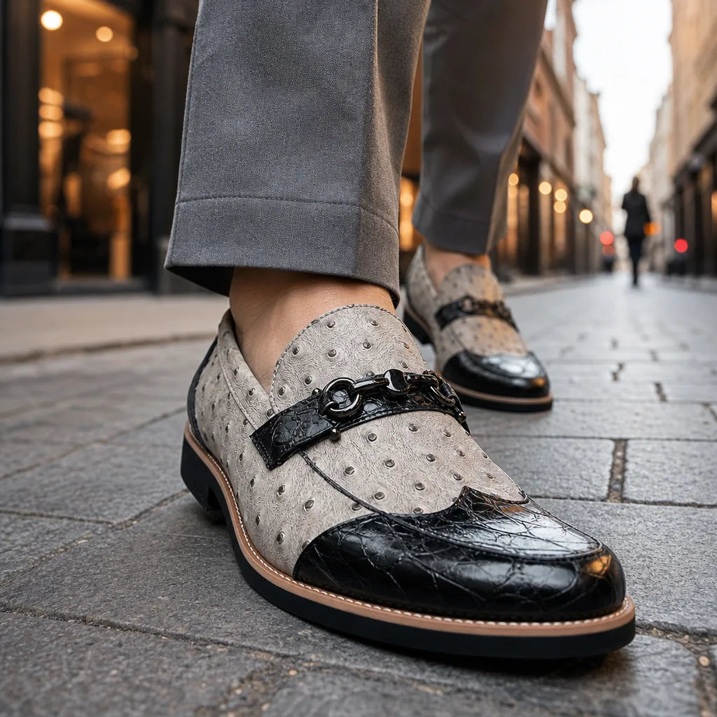 Sinclair Pointed Textured Loafers