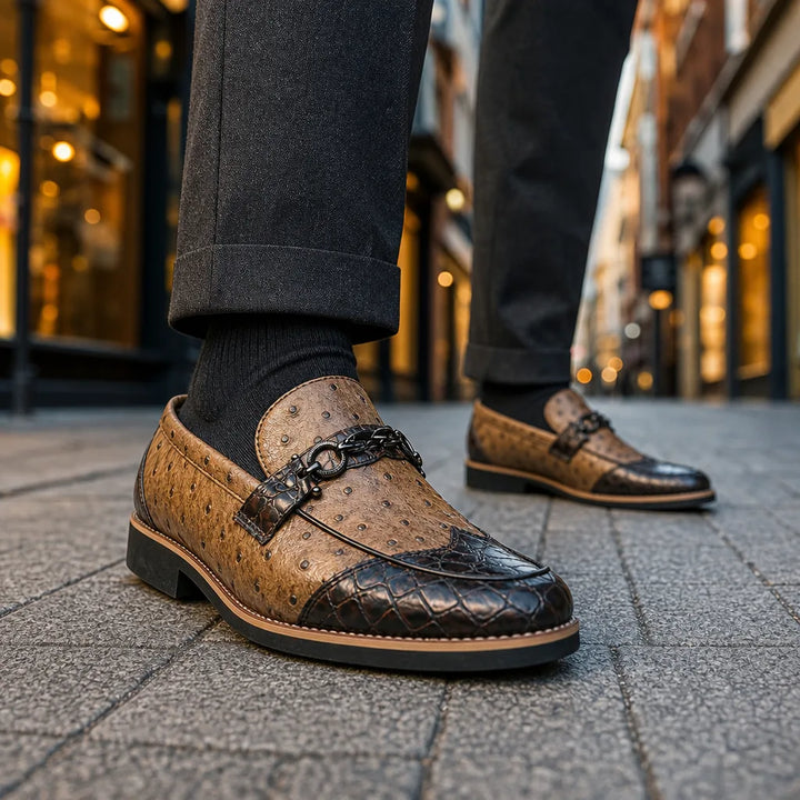 Sinclair Pointed Textured Loafers