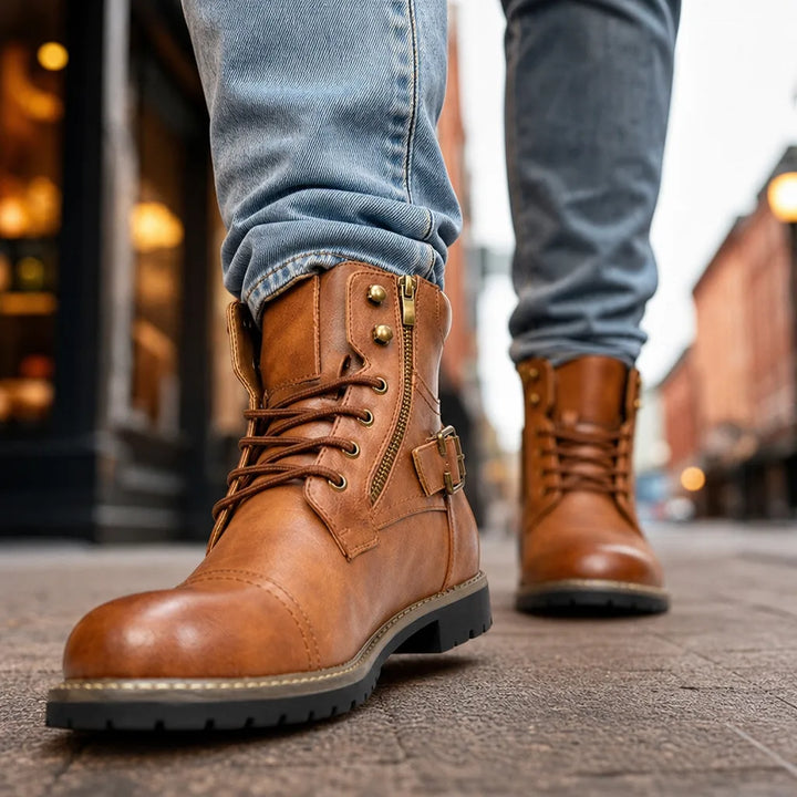 Thorne | Mens Fall Cap-Toe Military Boots