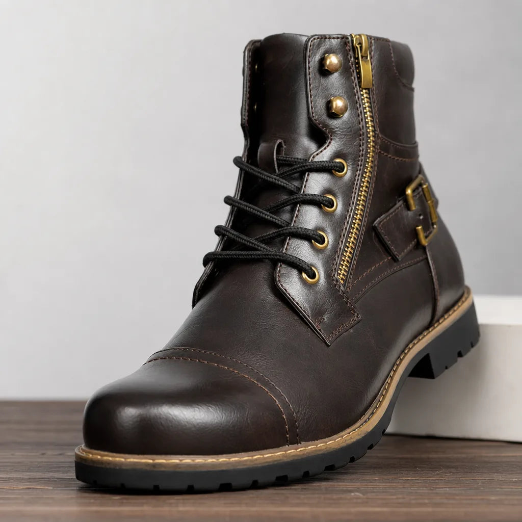 Thorne | Mens Fall Cap-Toe Military Boots